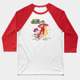 Mork And Mindy Cartoon Baseball T-Shirt